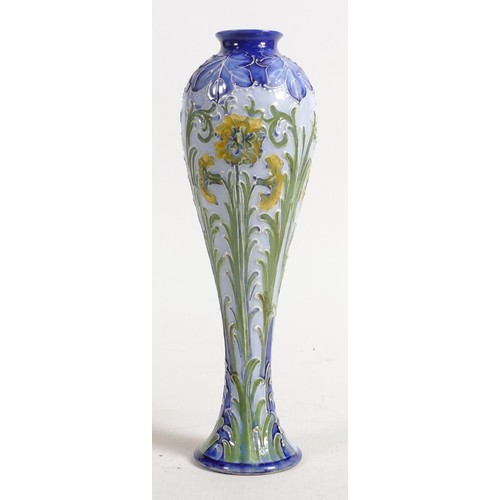 920 - William Moorcroft MacIntyre & Co. Florian ware vase. Height 22.5cm - top rim restored and firing cra... 