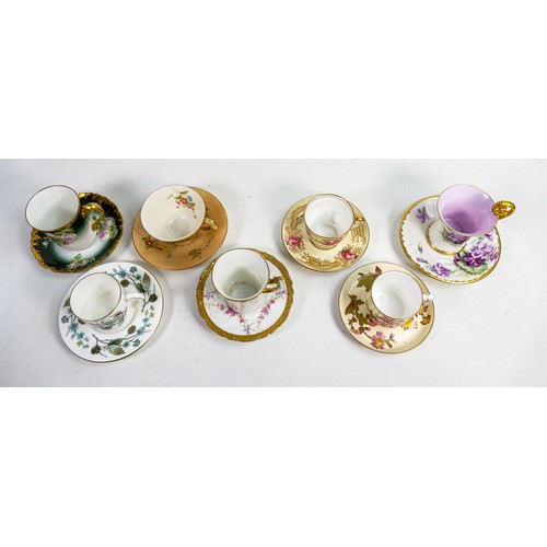 925 - A collection of early 20th century coffee cups / cans and saucers. Items to include - Royal Worceste... 