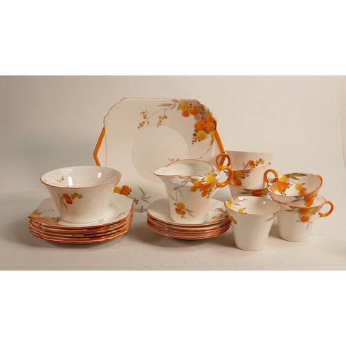 1013 - Shelley Regent shape, 21 piece tea set, pattern no. 12255. 21 pieces