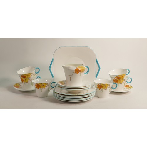 1014 - Shelley Regent shape, 20 piece tea set, pattern no. 2200.   (20)