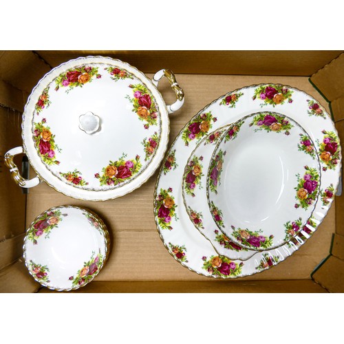 1061 - A Large collection of Royal Albert Old Country Roses tea & dinner ware to include - 5 lidded tureens... 