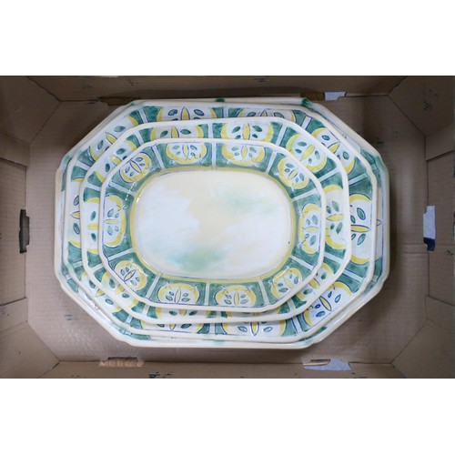 1070 - Royal Doulton Sir Frank Brangwyn R.A. R.W.S. R.B.A. dinnerware D5033 to include lidded tureens, 2 ha... 