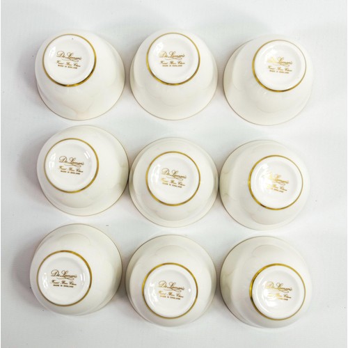 1098 - De Lamerie Fine Bone China heavily gilded crested tea bowls, specially made high end quality items, ... 