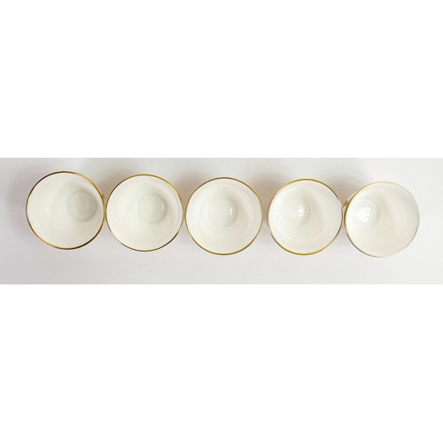 1104 - De Lamerie Fine Bone China heavily gilded tea bowls, specially made high end quality items, made in ... 