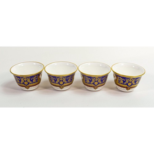 1107 - De Lamerie Fine Bone China heavily gilded tea bowls, specially made high end quality items, made in ... 