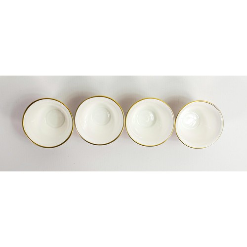 1107 - De Lamerie Fine Bone China heavily gilded tea bowls, specially made high end quality items, made in ... 