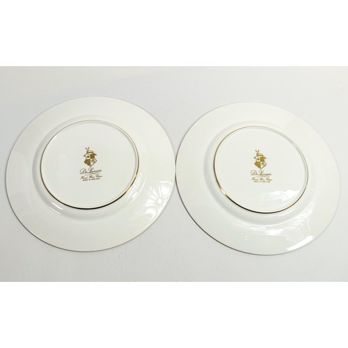 1118 - De Lamerie Fine Bone China, two heavily gilded Royale pattern dinner plates, specially made high end... 