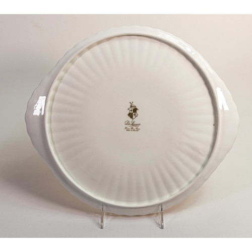 1173 - De Lamerie Fine Bone China Ivory Elegance patterned large serving platter, specially made high end q... 