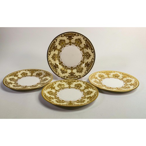 1175 - De Lamerie Fine Bone China Ivory Elegance patterned dessert plates, specially made high end quality ... 