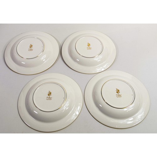 1176 - De Lamerie Fine Bone China Ivory Elegance patterned rimmed bowls, specially made high end quality it... 