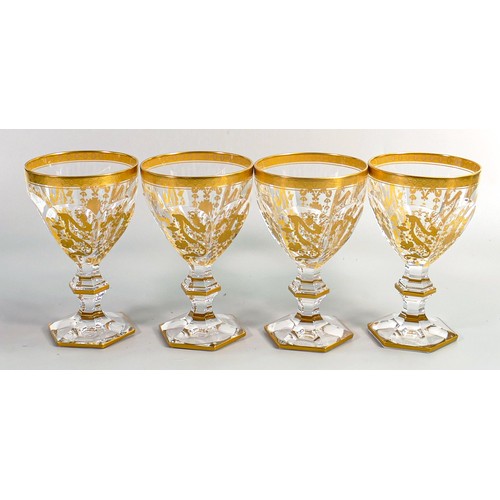 1232 - De Lamerie Fine Bone China Renaissance Versailles patterned goblets, specially made high end quality... 