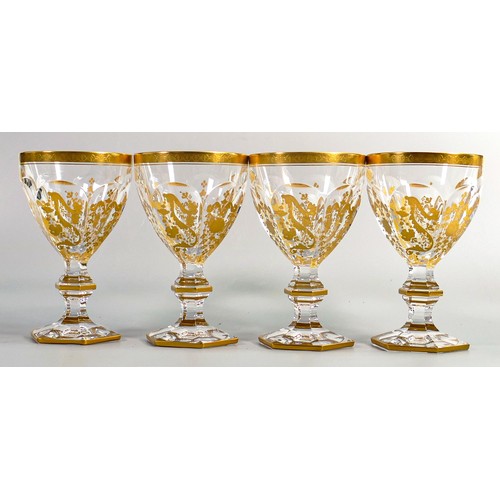 1232 - De Lamerie Fine Bone China Renaissance Versailles patterned goblets, specially made high end quality... 