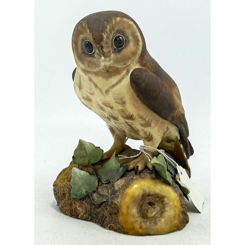 1258 - Royal Crown Derby matt Bird figure of an Owl, height 16cm