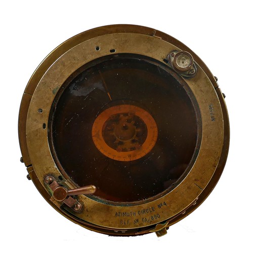 1573 - Air Ministry Azimuth Circle No 4 compass, stamped A.M Ref 6A/0.892, diameter 16.5cm