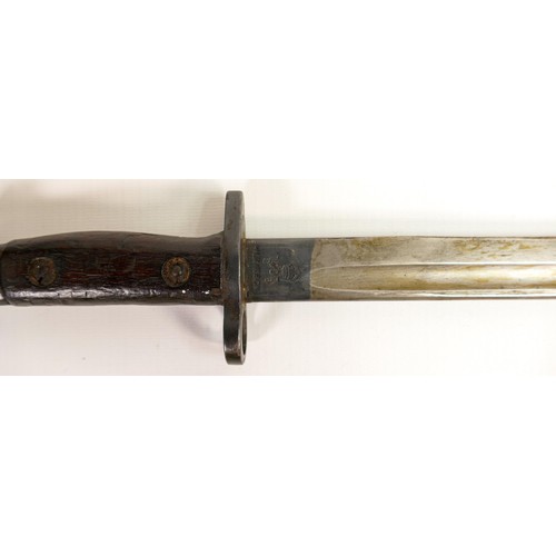 1576 - British pattern 1907 bayonet by Wilkinson in khaki sheath together with another similar 1907 bayonet... 