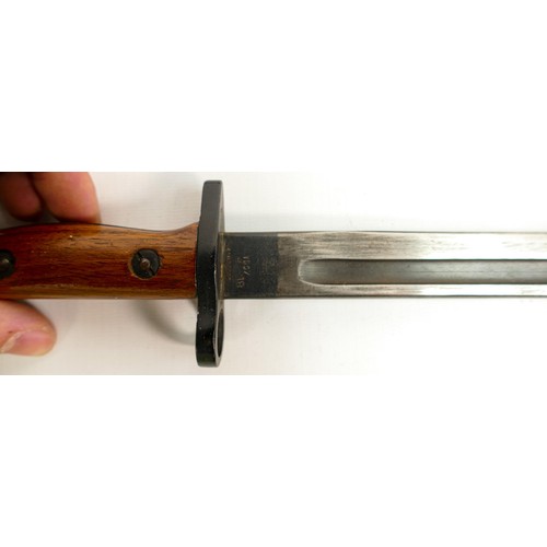 1576 - British pattern 1907 bayonet by Wilkinson in khaki sheath together with another similar 1907 bayonet... 