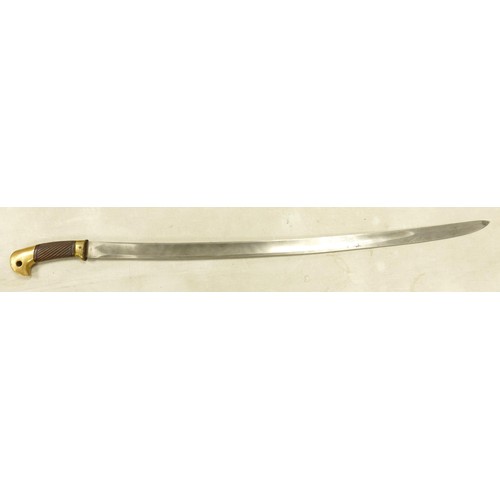 1582 - A 20th century Russian Shashka Dragoon sabre. Steel blade, carved wooden and brass grip. Blade measu... 