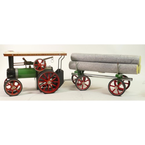 1669 - Mamod TE 1a Tractor Engine and a boxed Mamod LW1 Lumber Wagon (2)