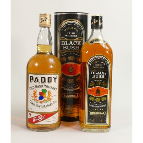 1746 - Black Bush Irish Special Old Whiskey & 1 litre bottle of Paddy Irish Whiskey. (2)