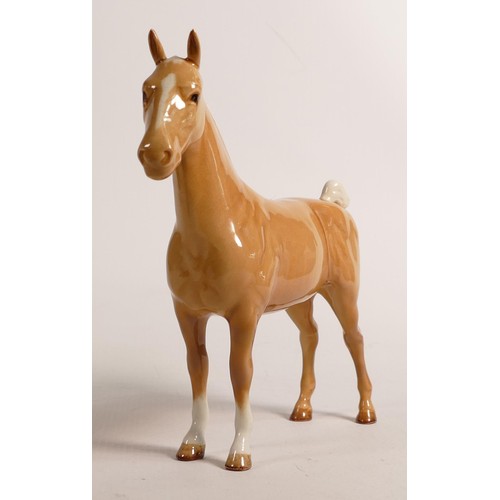 687 - Beswick Palomino Hackney horse 1361, early light palomino colourway, three professionally restored l... 