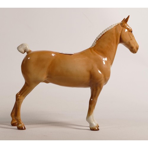 687 - Beswick Palomino Hackney horse 1361, early light palomino colourway, three professionally restored l... 