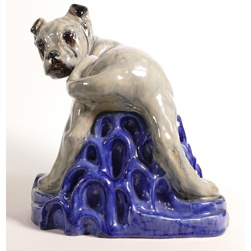 773 - Helena Johnová (1884–1962) Czech large pottery figure of a Bulldog, bill of sale states acquisition ... 