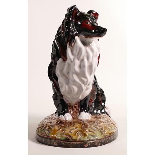 774 - Helena Johnová (1884–1962) Czech large pottery figure of a Collie/ Sheepdog, bill of sale states acq... 