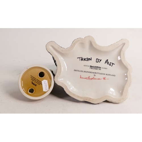 23 - Wade large Towser Distillery advertising black & white whisky decanter & an advertising cat, (dogs m... 