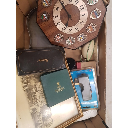 99 - A mixed collection of items to include tobacco pipes, wall clock, Sadler ginger jar, Royal Worcester... 