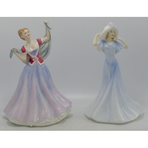 55 - Royal Doulton Lady Figures June Hn2991 & Olivia HN3717(2)