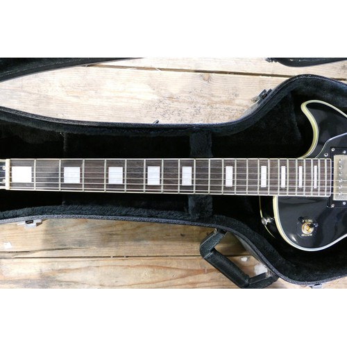 1661 - Cased Epiphone Les Paul Custom Electric Guitar serial number EF80803123 in fitted hard case - neck s... 