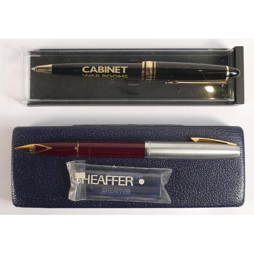 1660 - Sheaffer Fountain pen and a Cabinet War Rooms pen, both boxed. (2)