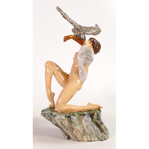 328A - Peggy Davies erotic Freedom Girl figurine. Artist original colourway 1/1 by Victoria Bourne