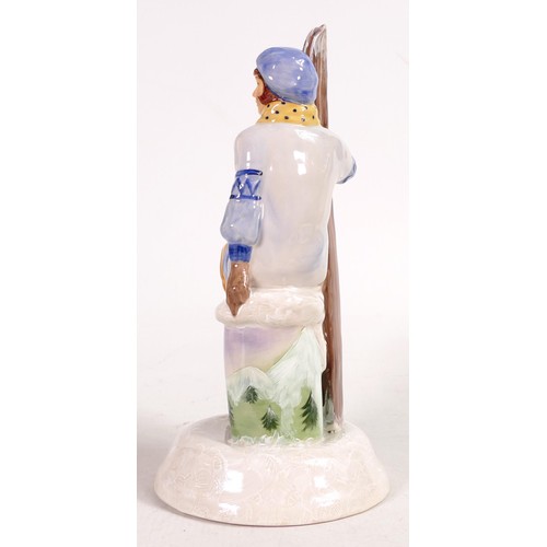 328B - Peggy Davies Alpine Girl figurine. Artist original colourway 1/1 by Victoria Bourne