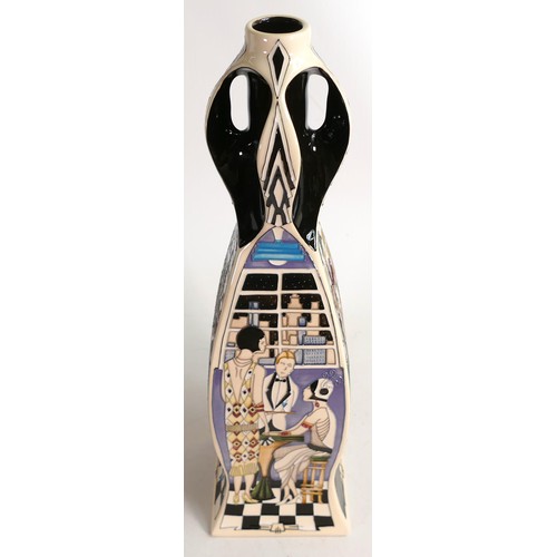 914A - Moorcroft prestige Manhattan Charleston vase. Numbered edition 33 and signed by designer Paul Hildit... 