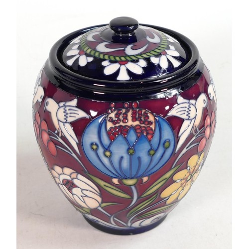 914F - Moorcroft Chasuble lidded pot. Limited edition 10/50 and signed by designer Rachel Bishop. Height 12... 