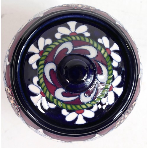 914F - Moorcroft Chasuble lidded pot. Limited edition 10/50 and signed by designer Rachel Bishop. Height 12... 