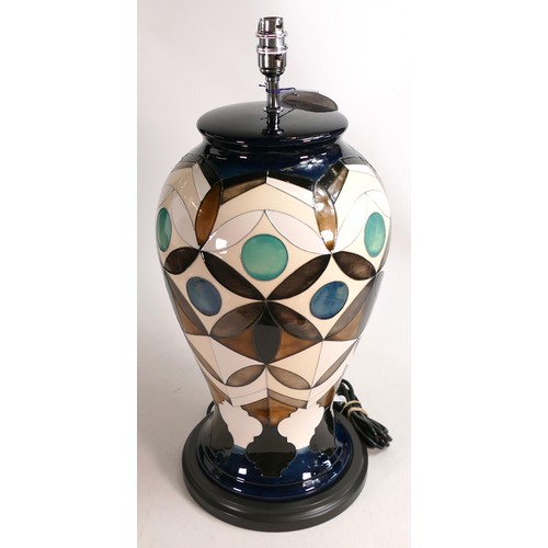 914H - Moorcroft Design Consort Muzhal large lamp base. Designed by Emma Bossons with the Moorcroft stamp o... 