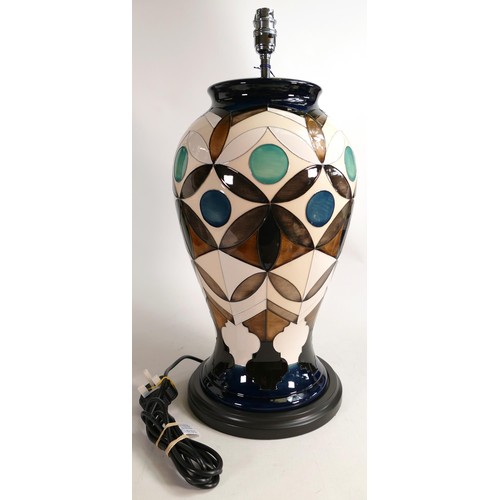 914H - Moorcroft Design Consort Muzhal large lamp base. Designed by Emma Bossons with the Moorcroft stamp o... 