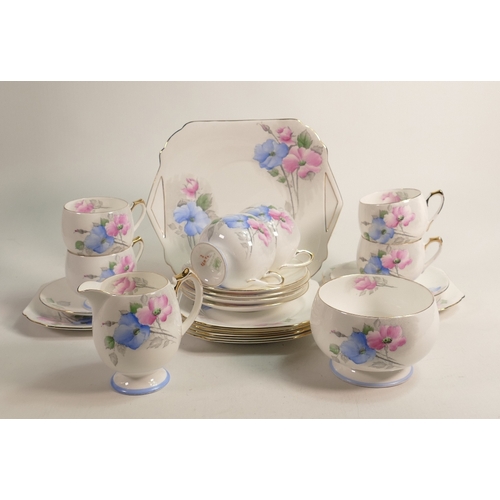 1026 - Shelley Ely shape 21 piece tea set, pattern  097