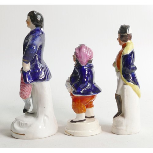 780 - Three Staffordshire figures to include -Napoleon of the 'Dudson' factory along with hearty goodfello... 