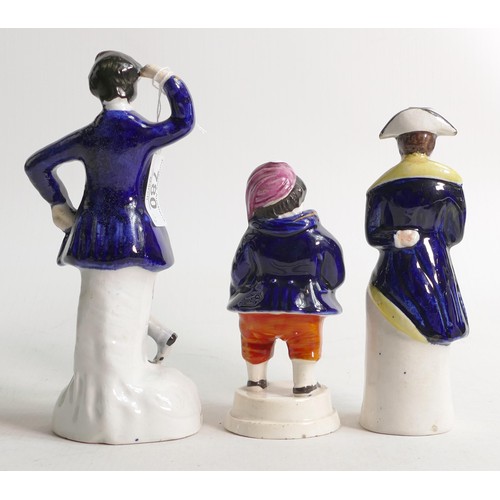 780 - Three Staffordshire figures to include -Napoleon of the 'Dudson' factory along with hearty goodfello... 