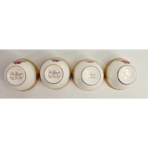 1 - De Lamerie Fine Bone China heavily gilded Tea Bowls, specially made high end quality item, Made in E... 