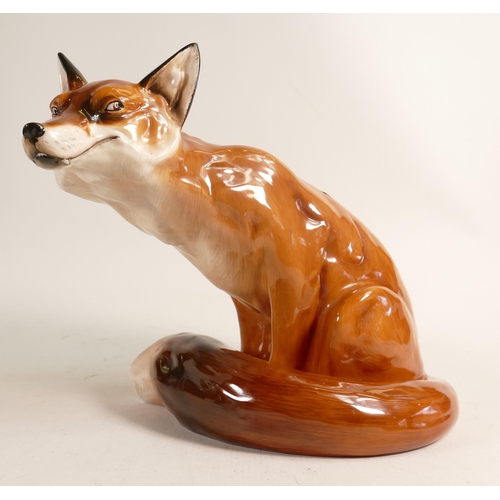 136 - Royal Doulton Large seated character fox HN2634, prestige,h.25cm.