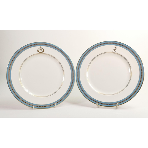 15 - De Lamerie Fine Bone China, heavily gilded special commision dinner plates , specially made high end... 