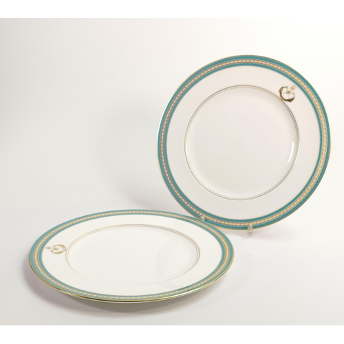 17 - De Lamerie Fine Bone China, heavily gilded special commision dinner plates , specially made high end... 