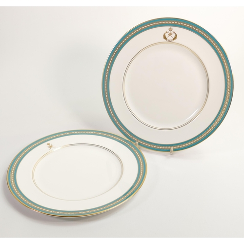 18 - De Lamerie Fine Bone China, heavily gilded special commision dinner plates , specially made high end... 