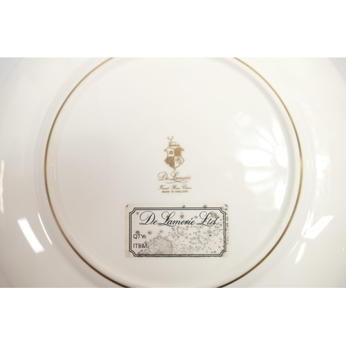 18 - De Lamerie Fine Bone China, heavily gilded special commision dinner plates , specially made high end... 