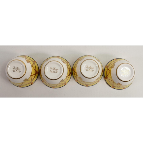 2 - De Lamerie Fine Bone China heavily gilded Tea Bowls, specially made high end quality item, Made in E... 