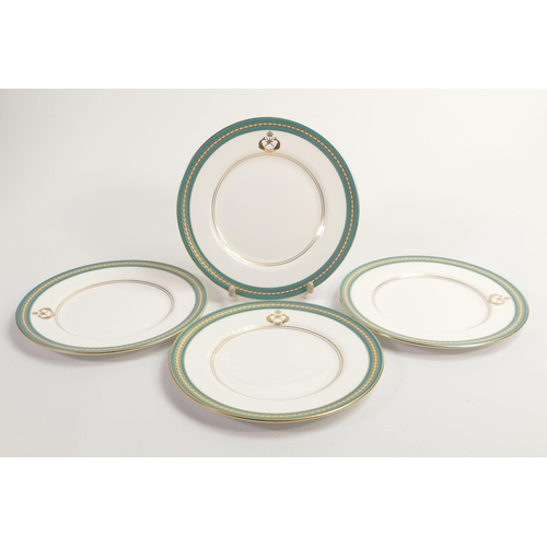 20 - De Lamerie Fine Bone China, heavily gilded special commision plates , specially made high end qualit... 